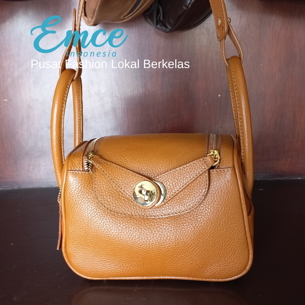 TAS SELEMPANG LINDI UKURAN M KULIT ASLI PREMIUM