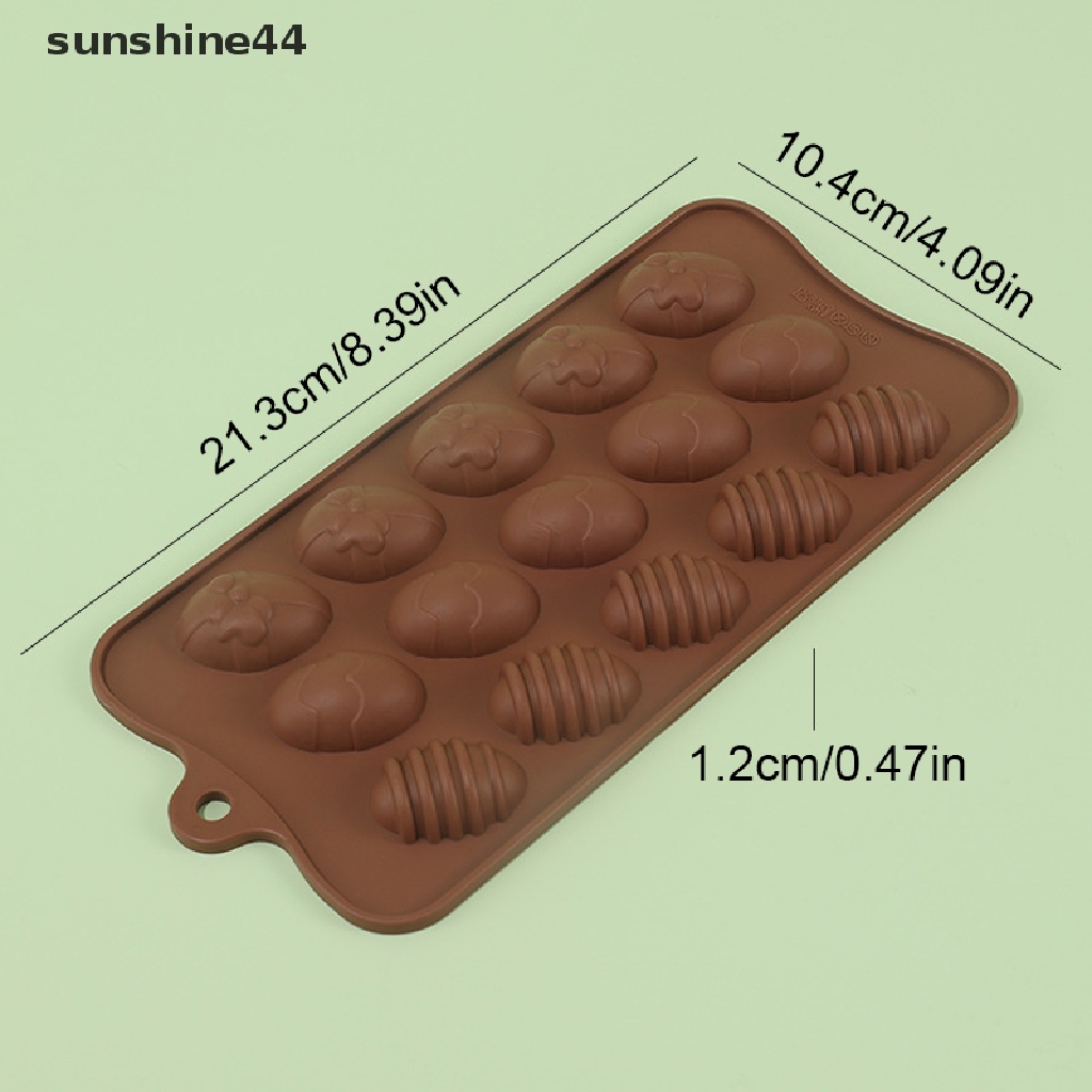 Sunshine 15Cavity Pentagram Star Egg Silicone Mold Cetakan Kue Coklat Fondant Baking.