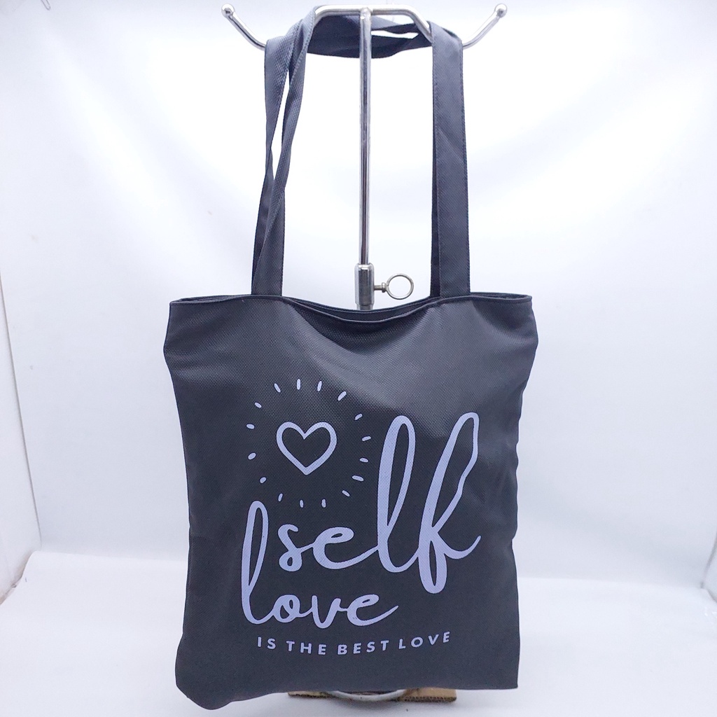 Tote Bag Kain Kanvas tebal murah kuat Motif Animasi MURAH BARU ORIGINAL / Tas Tote ANIMASI Warna dasar HITAM ABU&quot; MURAH / Totte Bag TEBAL + Seliting / Tas Jinjing BARU / Goodie Bag NEW Edition + Animasi MURAH / Tas jalan tote bag Animasi Murah Baru KUAT