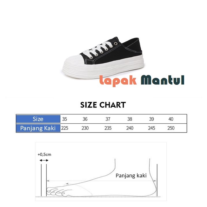 LM-0259 Sepatu Kanvas Wanita Model Terkini Original 100% Sepatu Shoes Canvas Sneakers Quality Premium Fashion Terbaru