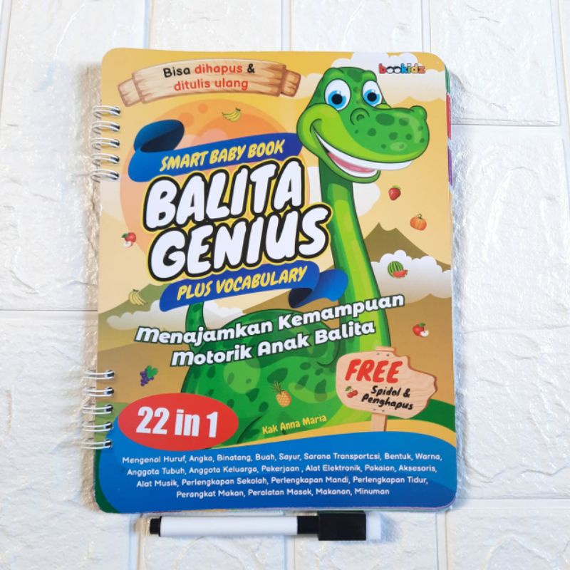 BUKU WIPE & CLEAN SMART BOOK BABY BALITA GENIUS