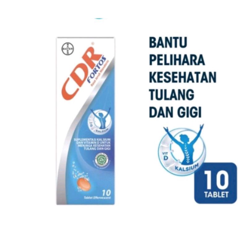 CDR FORTOS kemasan BARU isi 10 Tab Calsium untuk Tulang Sehat