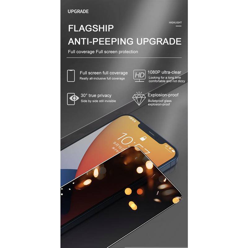 IPHONE 9h Privasi Tempered Glass Untuk Iphone14 13 12 11 Pro Max Mini Plus Anti-Spy Peep Glare Pelindung Layar Untuk Iphone6 6s 7 8 Plus Se2020 2022 X Xs XR Max