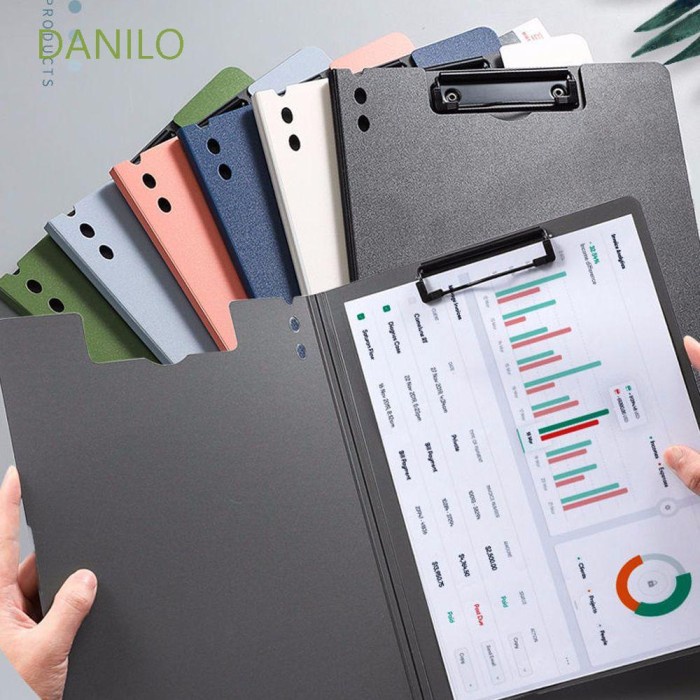 

Papan Jalan Danilo Solid Color A4 Clipboard Waterproof Plastic File Folder Writing