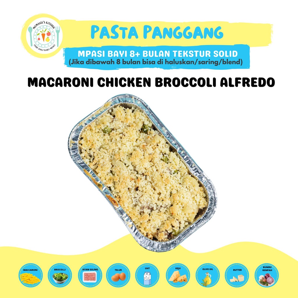 

MACARONI CHICKEN BROCCOLI ALFREDO (CATERING MAKANAN BAYI MPASI FROZEN BEKU)