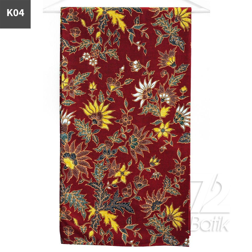 KAIN BATIK PREMIUM Bahan Katun Motif Kembang Duri Hitam 722766 Cap 72 Jarik Jarit Samping Kebat Panjang Batik Katun Modern Premium Bahan Seragam Batik Pernikahan Kantor Keluarga Murah Kamen Jadi Batik Bali Lembaran