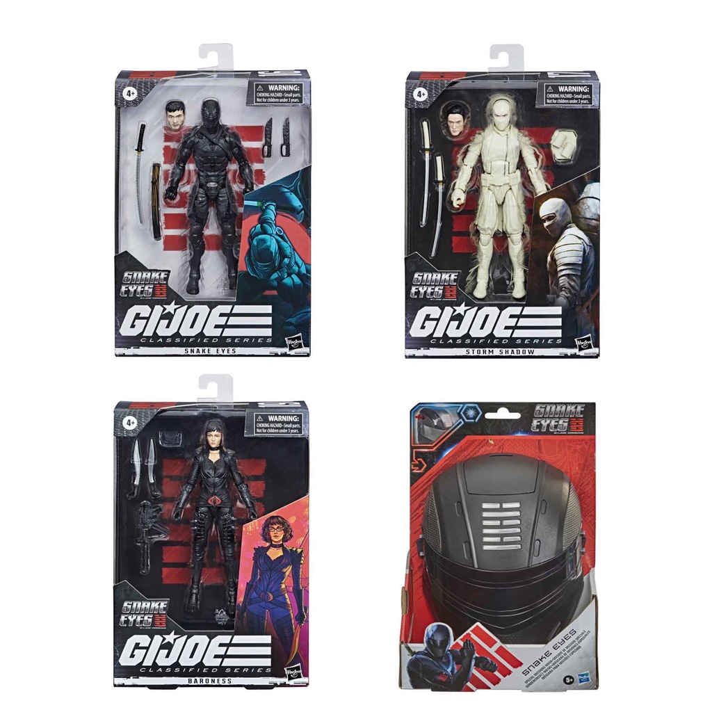 Hasbro GI JOE Classified Series Snake Eyes Storm Shadow Baroness Set