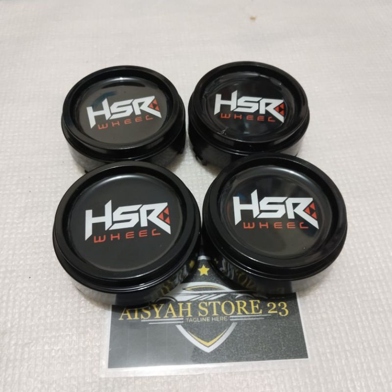 dop roda tutup velg variasi tabung logo HSR WHEEL 6,5CM