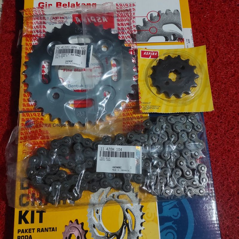 ASPIRA Gear Set Gear Paket Aspira Supra Fit New Karisma Supra 125 14T/36-428H