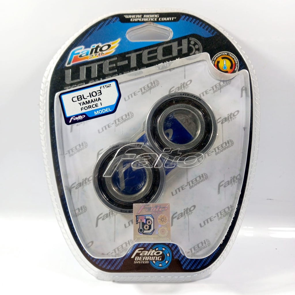 BEARING LAHER KRUK AS F1ZR SATRIA 2T Y125Z YZ S720 FAITO RACING BEARING 6205 RACING KERAMIK CRANKSHA
