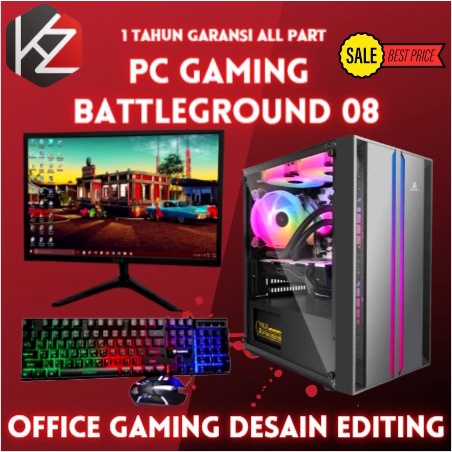 PC Gaming Lengkap AMD Ryzen 3 3200G / VEGA 8 Graphics / Ram 8GB / SSD / Editing - Gaming - Komplite