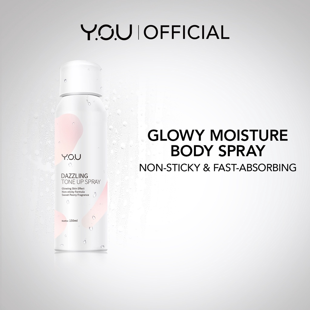 YOU Dazzling Tone Up Body Spray - Body Cream Spray for Glow - Glowing Skin Effect