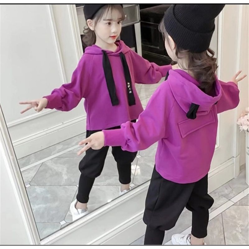 NEW | SET HODIE UNGU GEMOY 2-4T