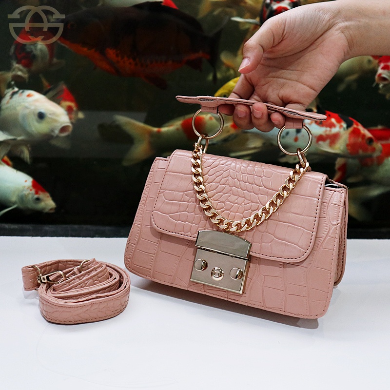 Tas Selempang Wanita Croco Micro Terbaru 02-6726 Fashion Slingbag Korea Import Grosir Murah Tas Andin THR