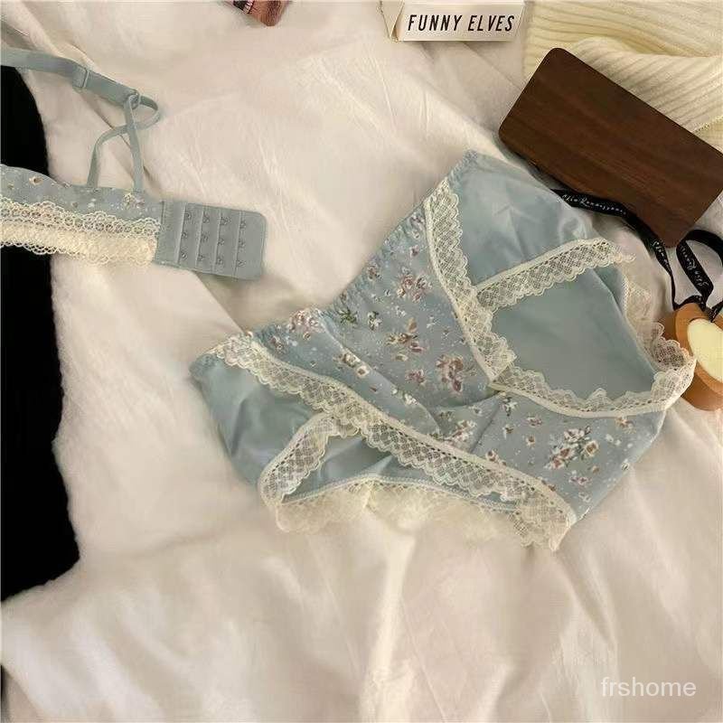 Floral gadis Prancis pakaian dalam wanita keinginan murni wanita dada kecil manis berkumpul tanpa se