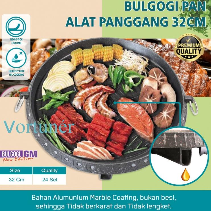 Panci Panggang KOREAN BULGOGI PAN Barbecue Griller Gril Grill Grilled pemanggang bulgogi GM Alat mas