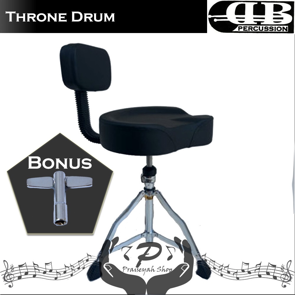 DB Percussion Bangku Drum Kursi Throne Profesional With Back Rest