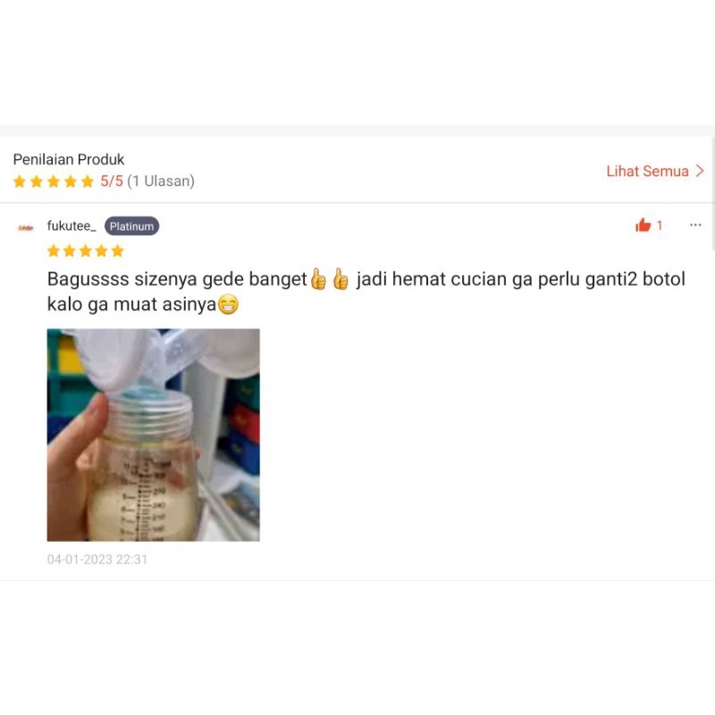 PPSU Baby Bottle 330ml / Botol Susu PPSU Wide Neck cocok untuk Philips Avent Pompa Asi Spectra dll ukuran besar 9m+ 12m+ Botol Asi bisa untuk Pompa Asi MomUung PPSU Bebetons / Botol Pompa Asi Mom Uung