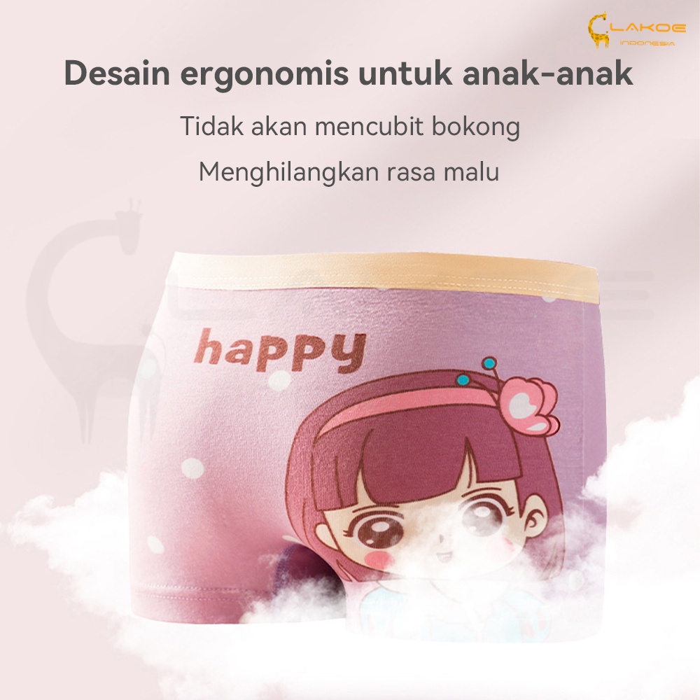 4PCS celana dalam anak perempuan bahan katun halus