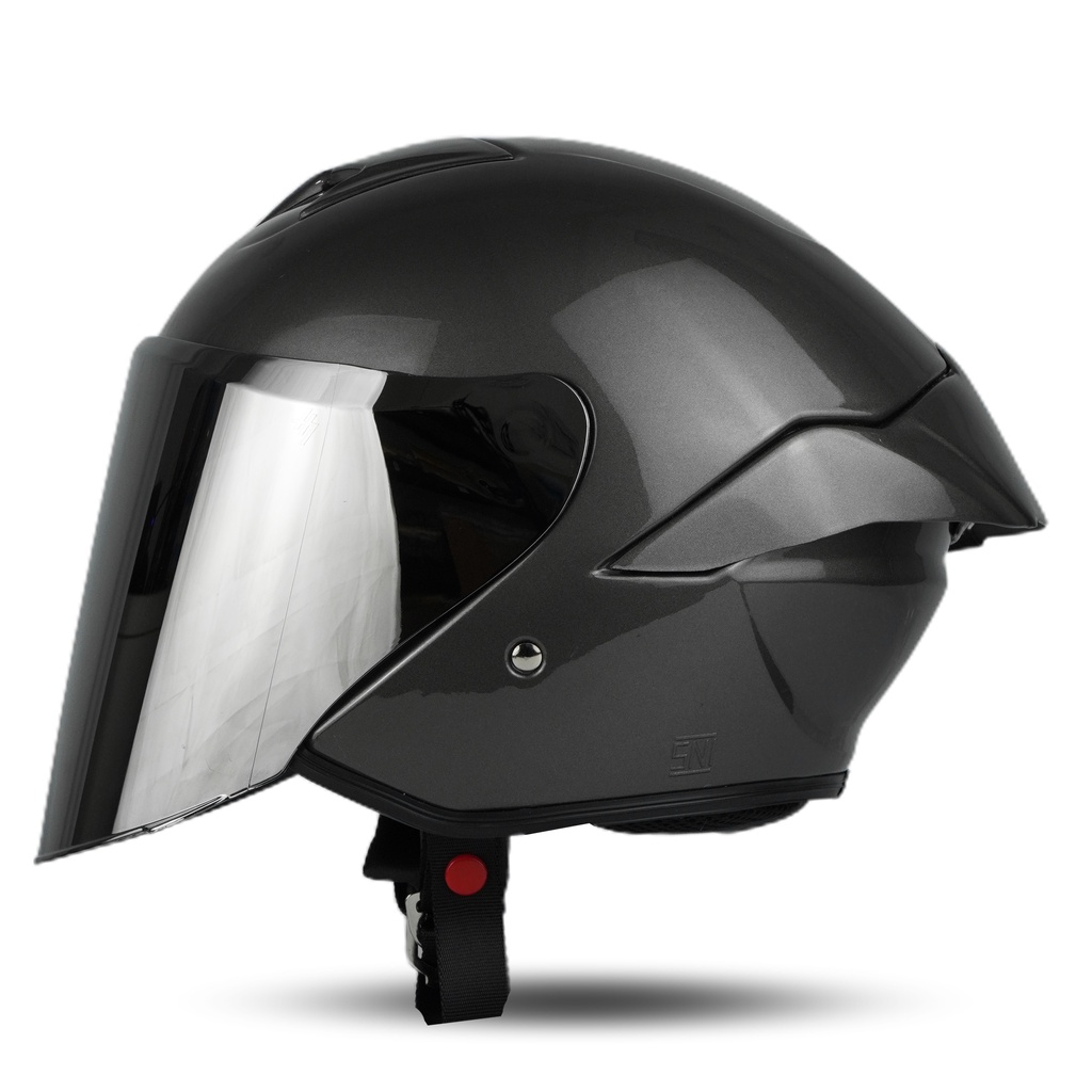 Jual Jitsu Helm Half Face JS1 Series Warna Hitam Doff Solid Premium