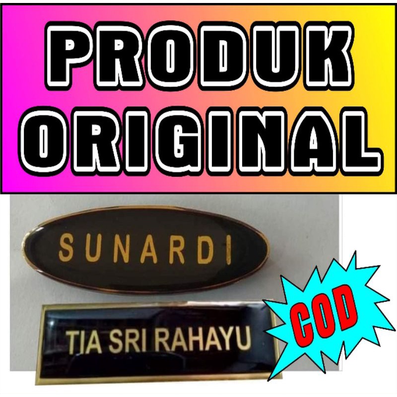 

name tag / nama dada kancing mahnet