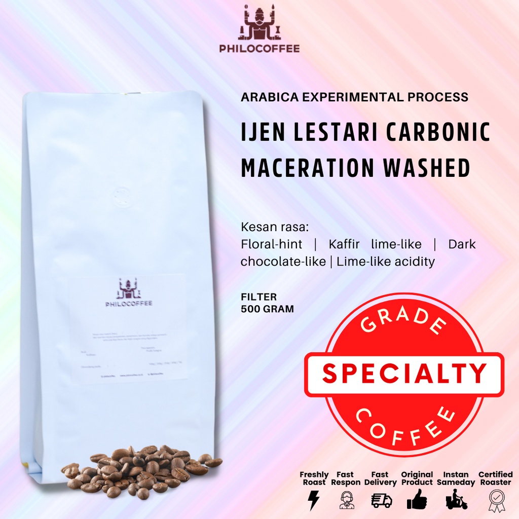 

Biji Kopi Arabika Ijen Lestari Carbonic Maceration Washed 500g
