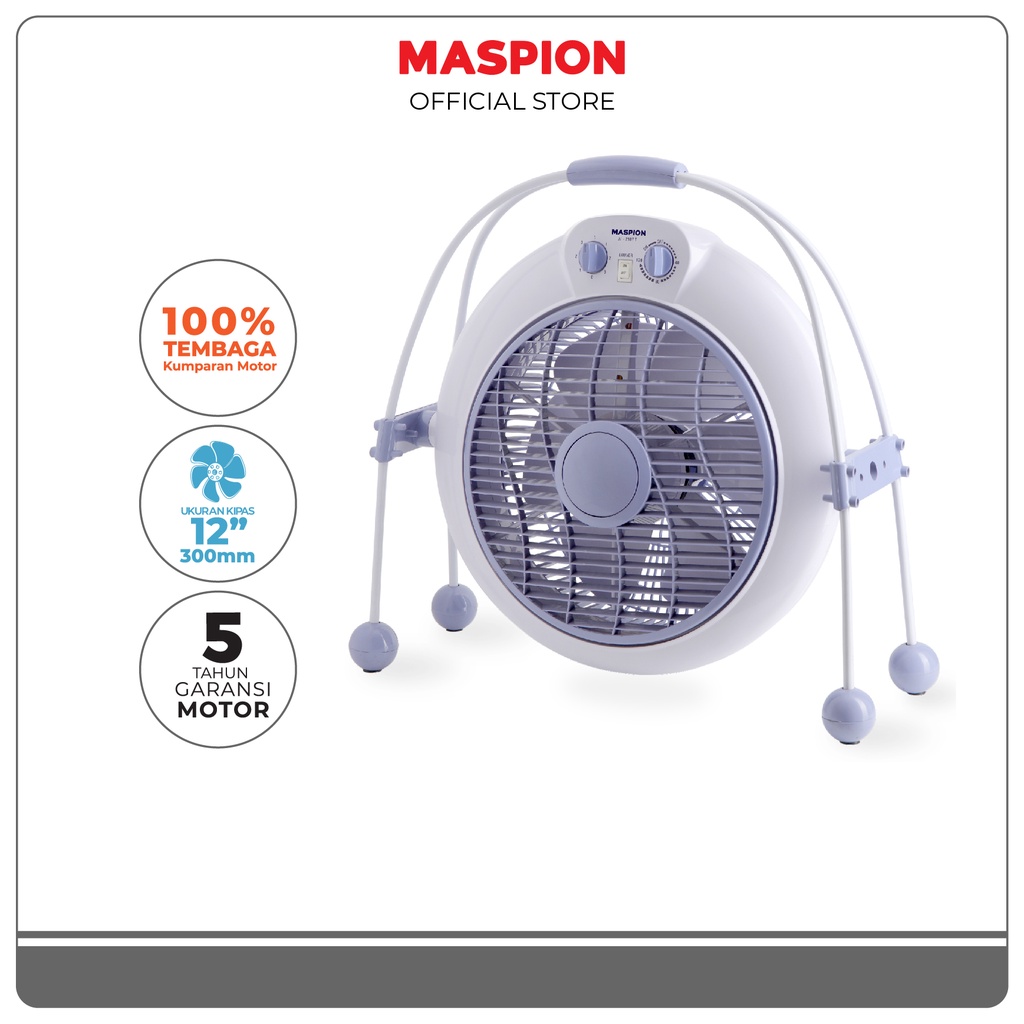 Maspion Kipas Angin Kotak 12 Inci JF-2107T Biru - Hot Cold Fan