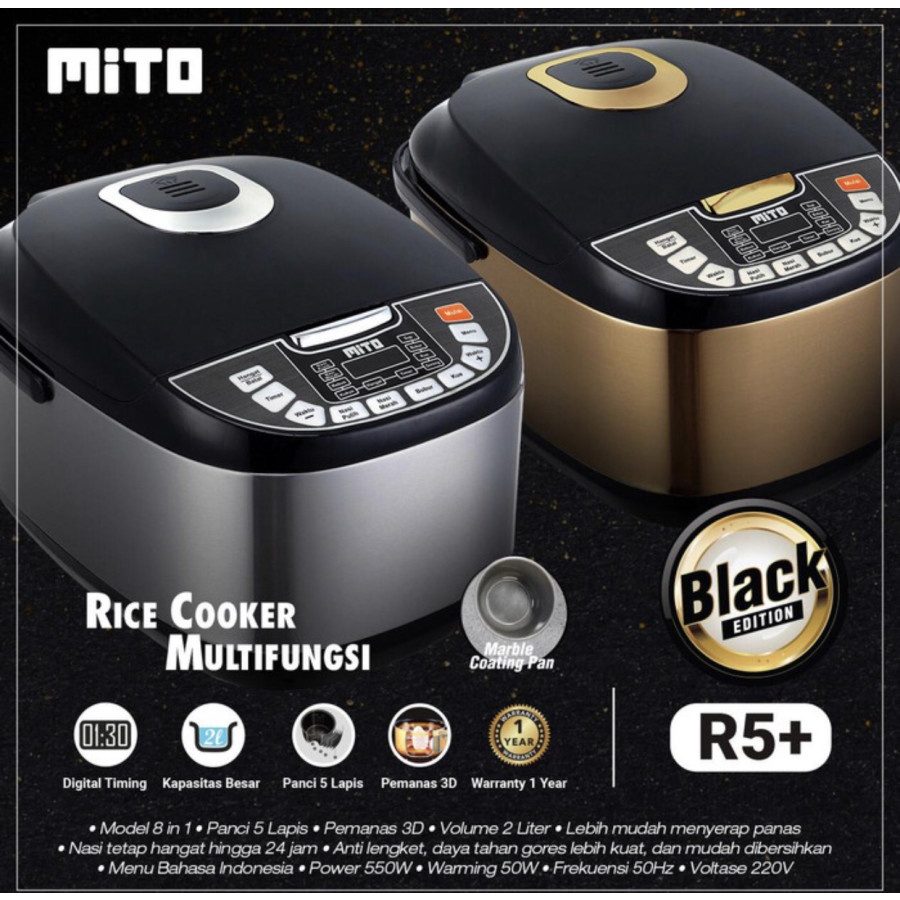 Mitochiba Magic Com Rice Cooker Digital 2L 8 In 1 R5 PLUS