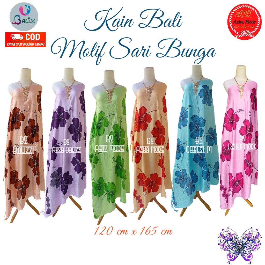 Kain Pantai Kain Bali Pantai - Kain Bali Motif New Sari Bunga Rumbai Standar - Sarung Pantai SEMBILAN MODE - Sarung Bali - Kain Pantai - Kain Katun Jepang - Kain Untuk Hiasan Dinding - Kain Untuk Plafon Mobil Truk Dan Mobil 3/4 Lainnya