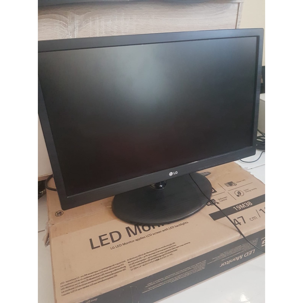 Jual Monitor LG 19 Inch Tipe 19M38A Mulus Fullset Dus Shopee Indonesia