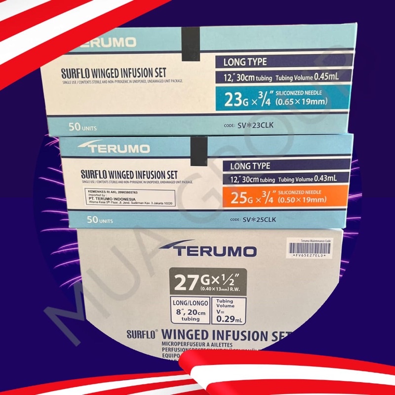 Wing Needle Terumo 23G 25G 27G Ecer