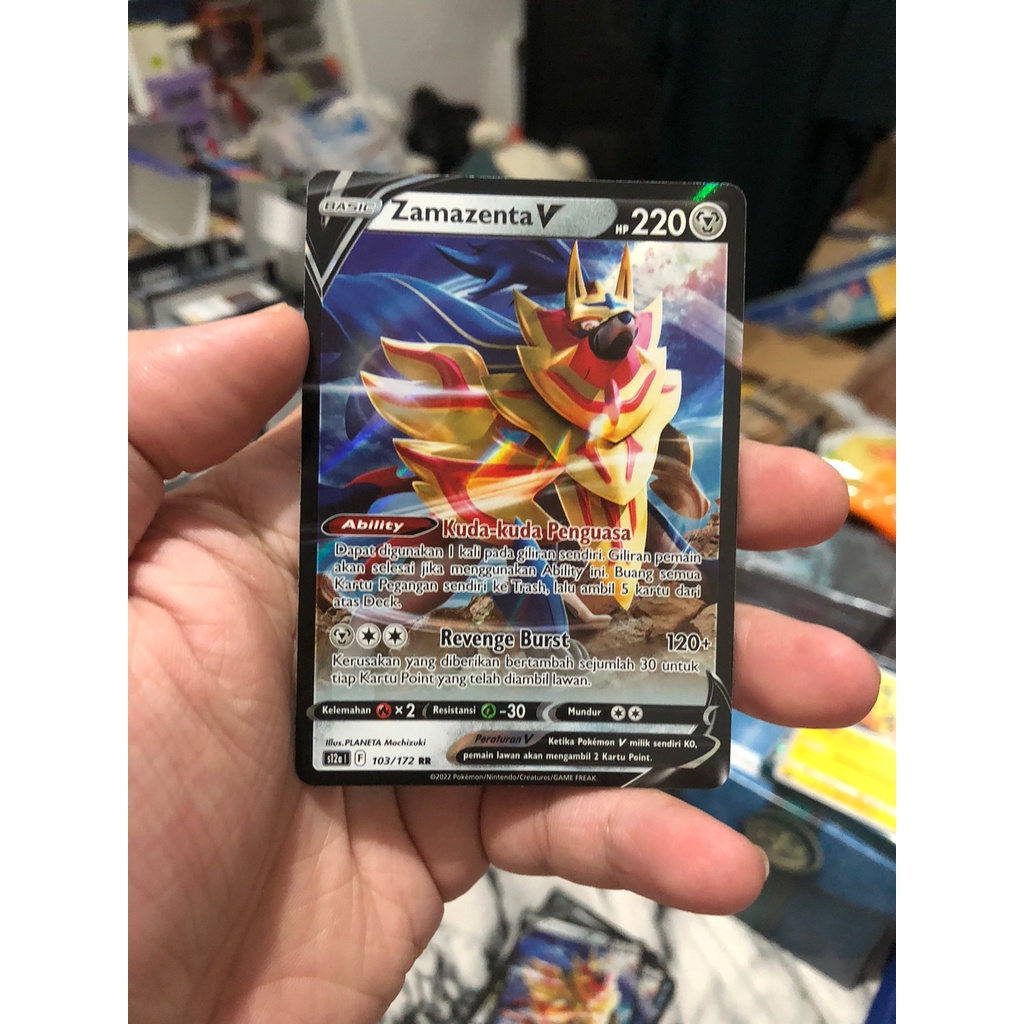 Kartu Pokemon TCG Zamazenta V RR Ability s12a VStar Semesta Original Indonesia Arceus Palkia Dialga 