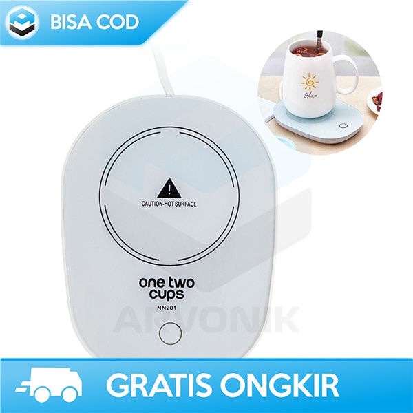 TATAKAN PEMANAS GELAS CUP WARMER ONETWOCUPS HEATING PAD 16WATT 220V