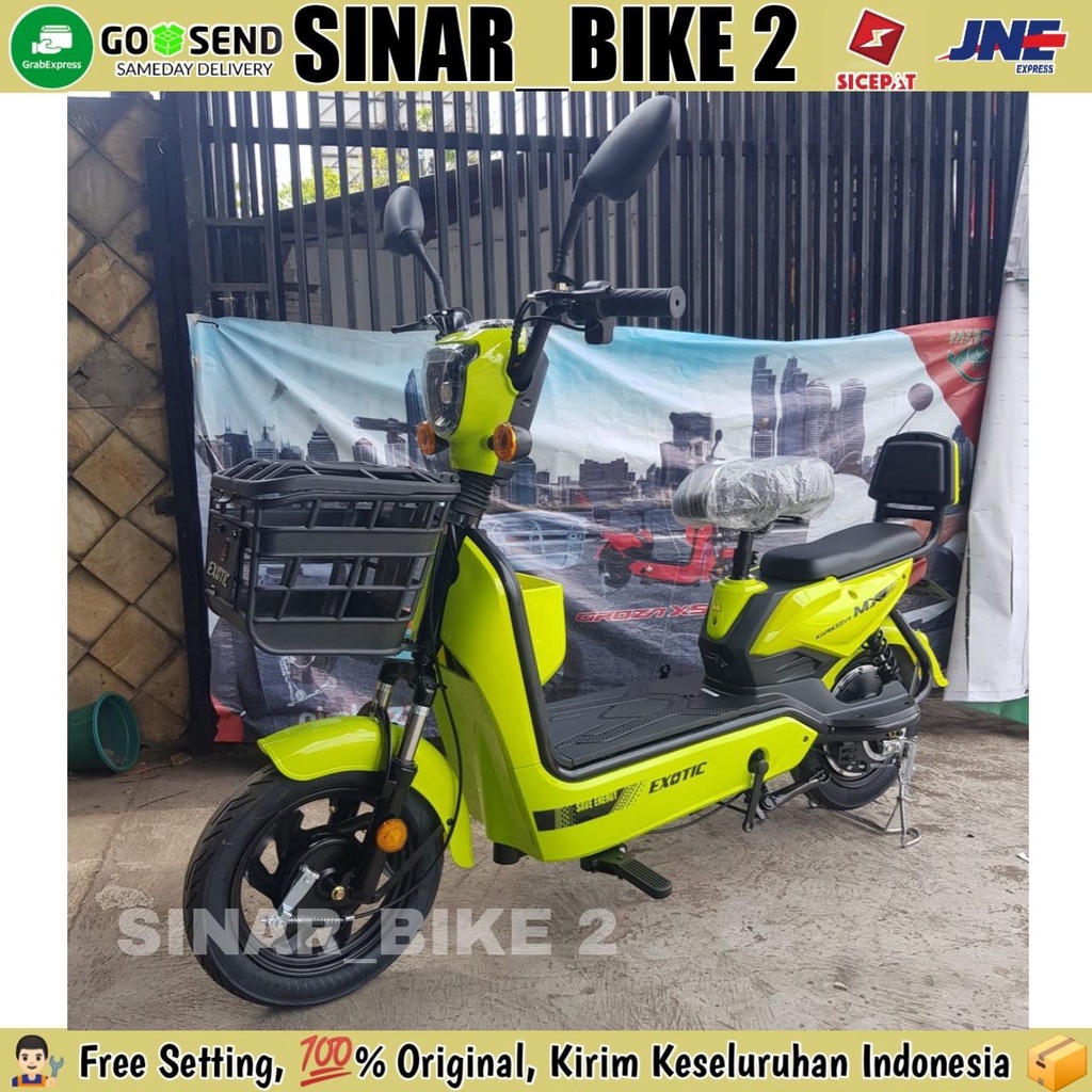 Sepeda Listrik EXOTIC GROZA MX Removable Battery ElectricBike  500 Watt &amp; Exotic Cooltech 1.0 500 Watt