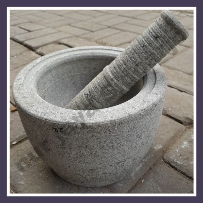 lumpang + alu asli batu