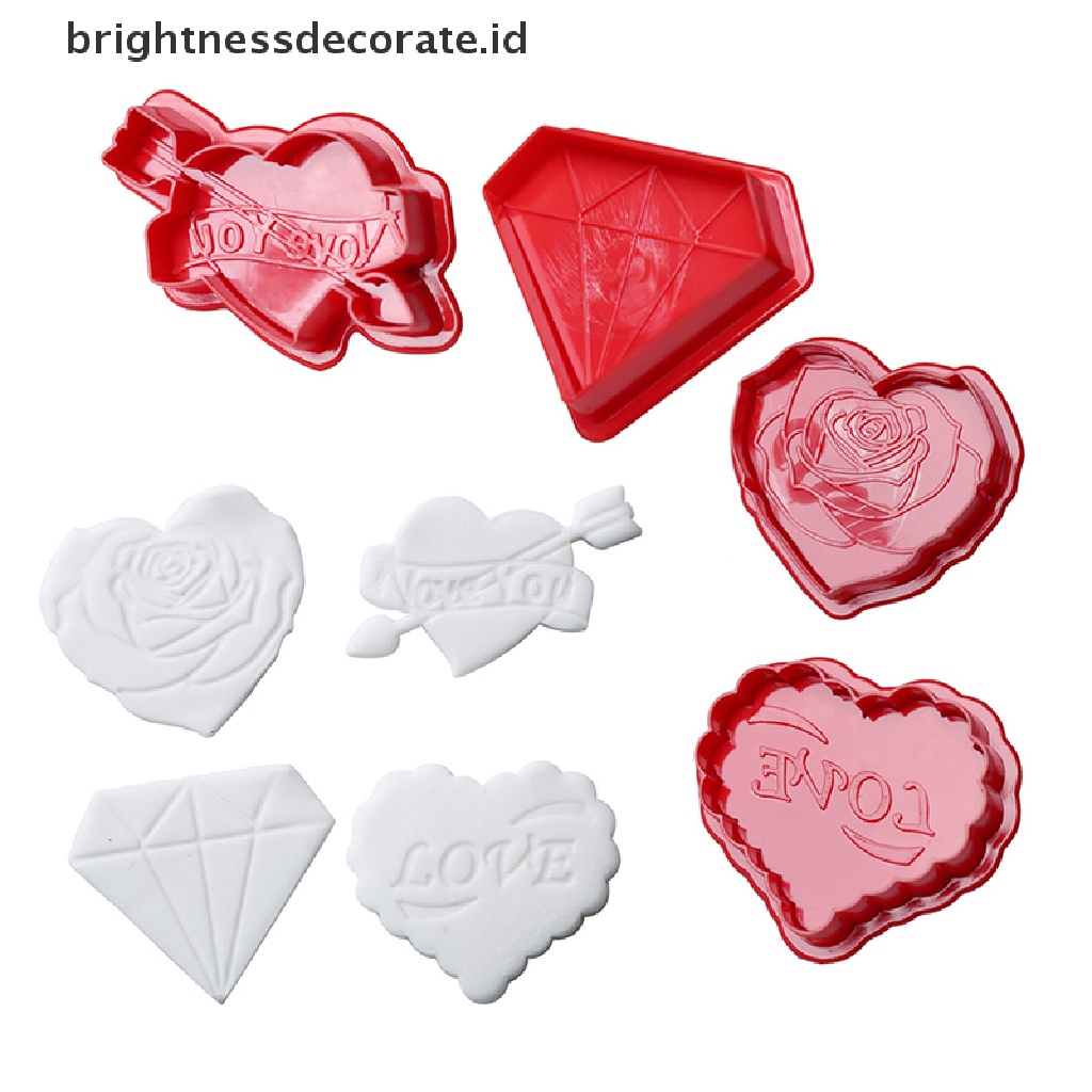 [Birth] 4pcs/set Cookie Fondant Kue Sugarcraft Biskuit Decorag Plunger Pemotong Cetakan [ID]