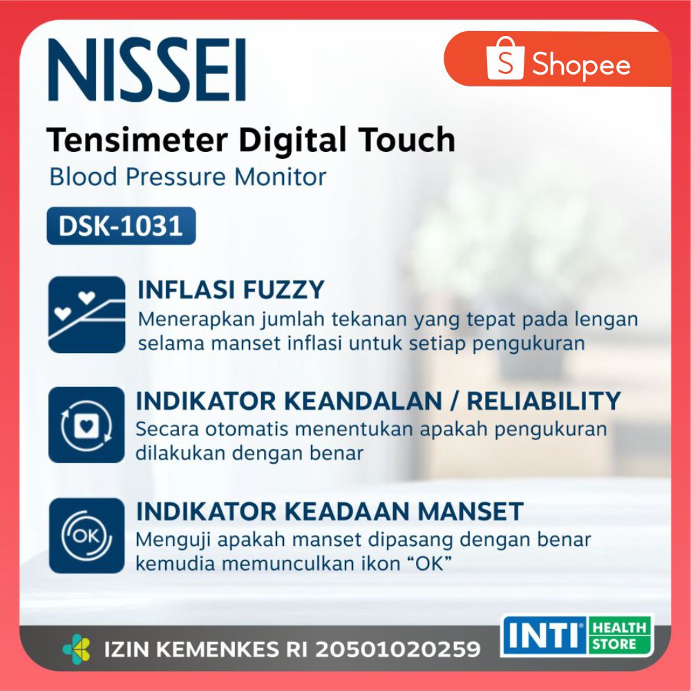 Nissei | Tensimeter Digital Nissei DSK 1031 | Blood Pressure Monitor