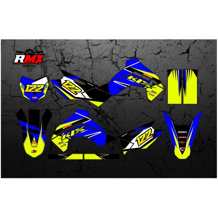 DECAL KLX 140 FULLBODY (005) DEKAL STIKER KLX 140 HITAM MERAH KUNING HIJAU BIRU MUDA/TUA GOLD EMAS P