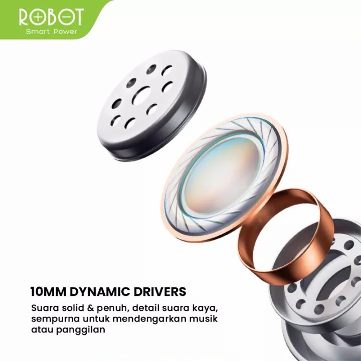 Earphone Bluetooth Robot Talk10 - Headset Robot Talk 10 Bluetooth 5.0 for Android and iPhone