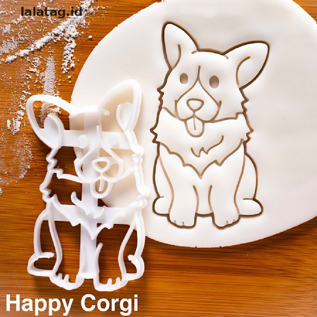 [lalatag] Cetakan Cookie Cutter Corgi Dog Shaped Biskuit Alat Kue Stempel Cookie Hewan Lucu [ID]