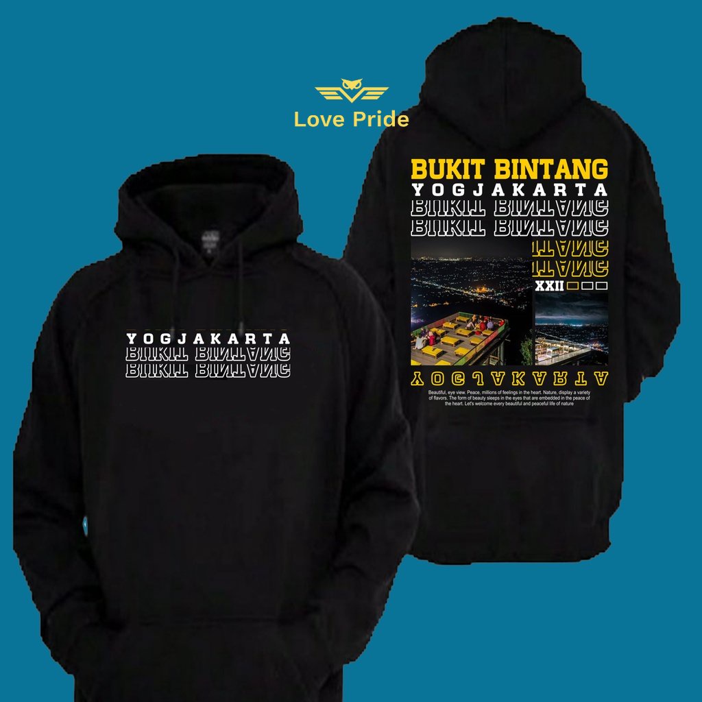 Sweater Hoodie Distro Streatwear Bukit Bintang Yogyakarta Wisata Kekinian Premium Terbaru