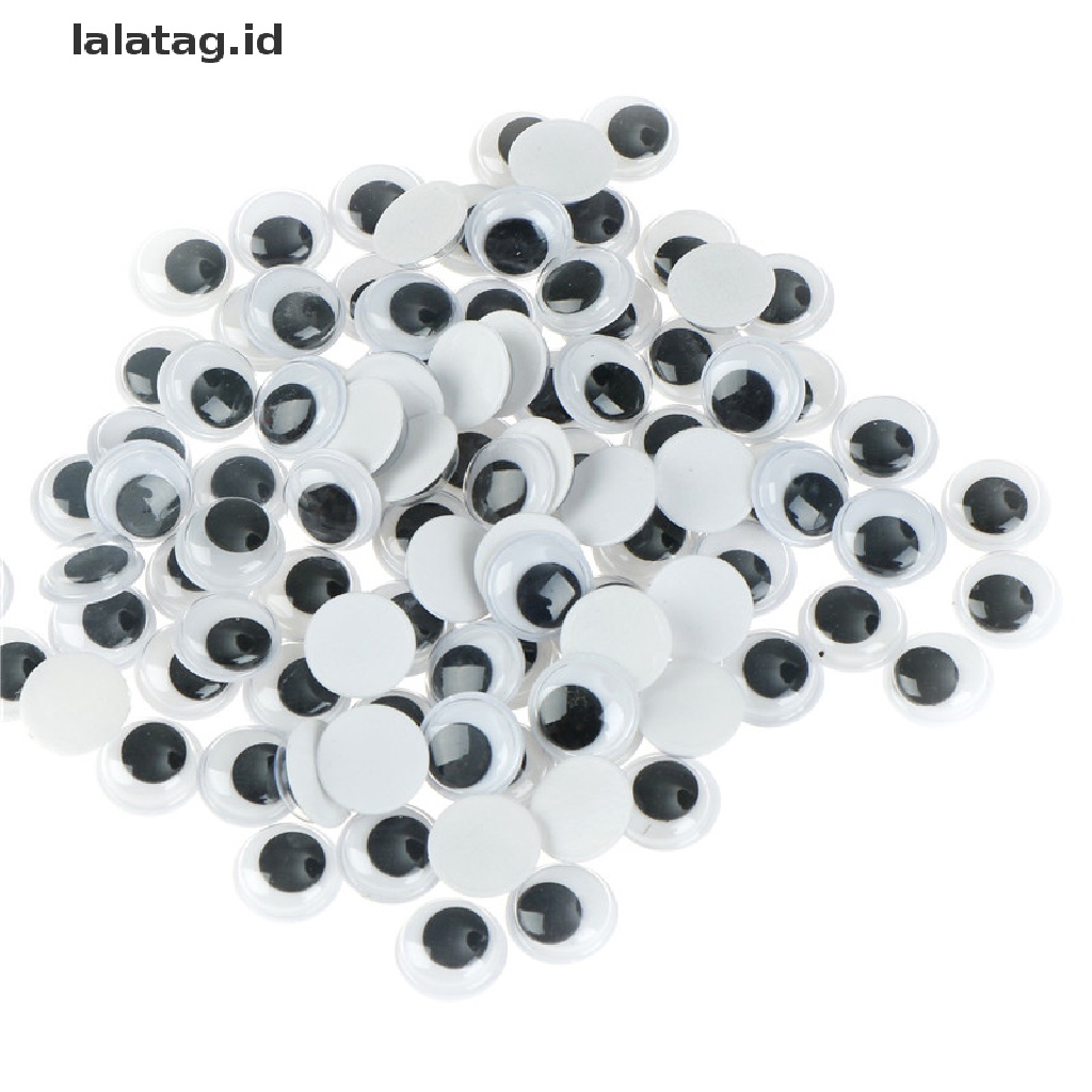 [lalatag] 100pcs 6-15mm Plastik Menggoyangkan Mata Googly Perekat Diri Untuk Boneka DIY Anak-Anak Kerajinan Tangan [ID]