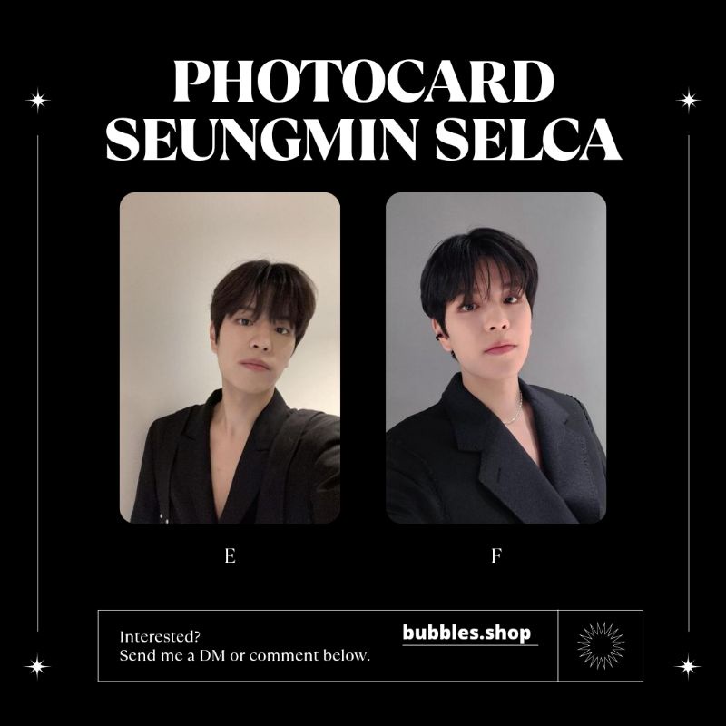 PHOTOCARD UNOFFICIAL SEUNGMIN STRAYKIDS SELCA