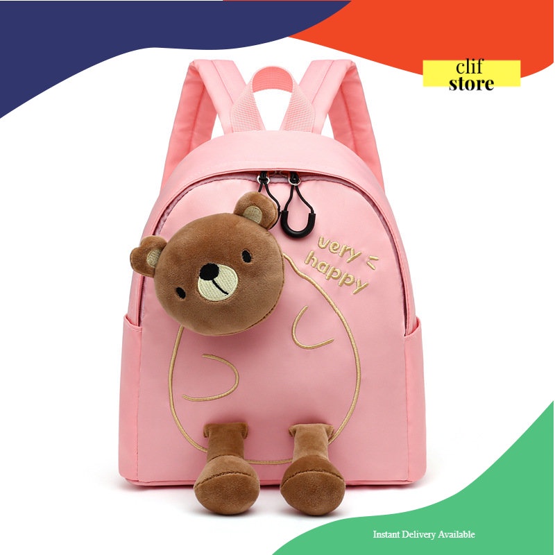 tas ransel anak boneka karakter beruang tas sekolah backpack anak boneka