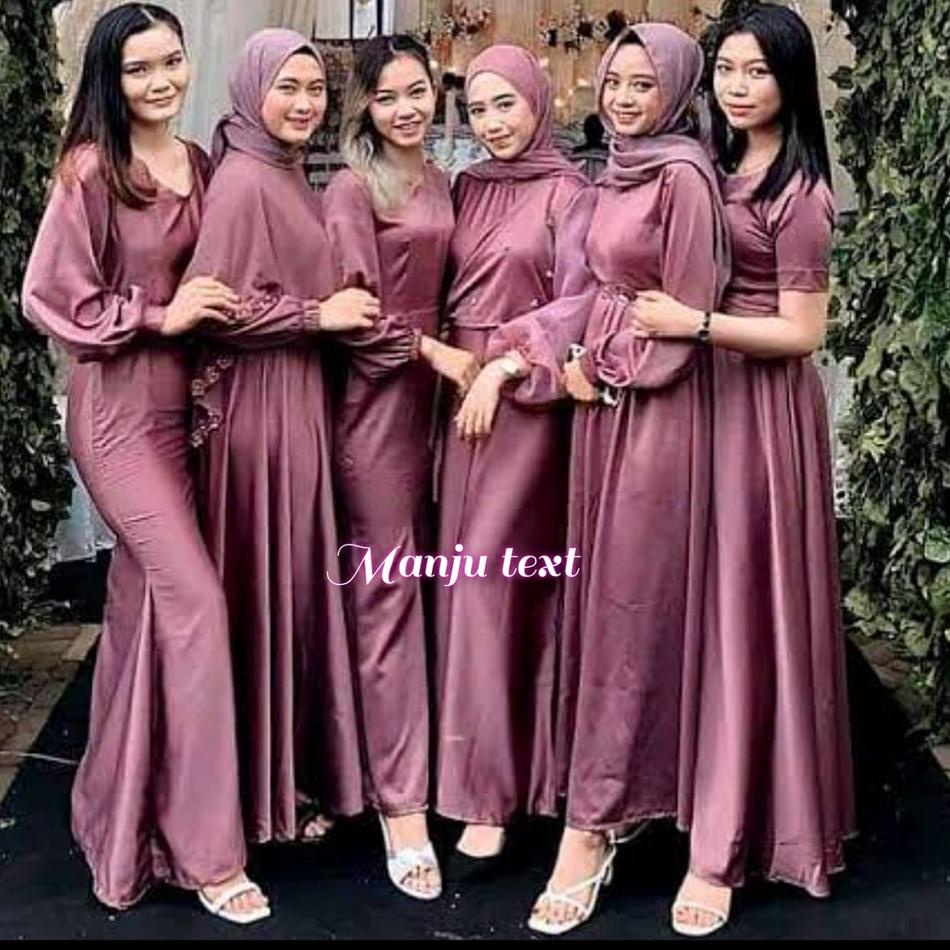 >D2289) ⭐⭐⭐⭐⭐ Paket Seragaman Bridesmaid khusus satin  / Baju Nikah / Baju Wisuda/ Seragaman Keluarg