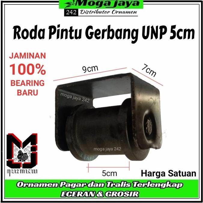 roda unp 5cm bearing baru roda pintu gerbang