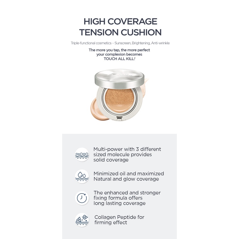 KLAVUU - Urban Pearlsation High Coverage Tension Cushion EX ( UPGRADE )