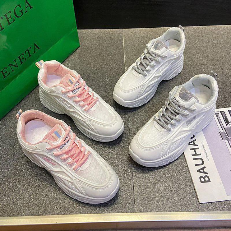 RYX - Milky Pastel Sepatu Sneakers Tali Wanita Fashion Casual / Olahraga- Ori Import