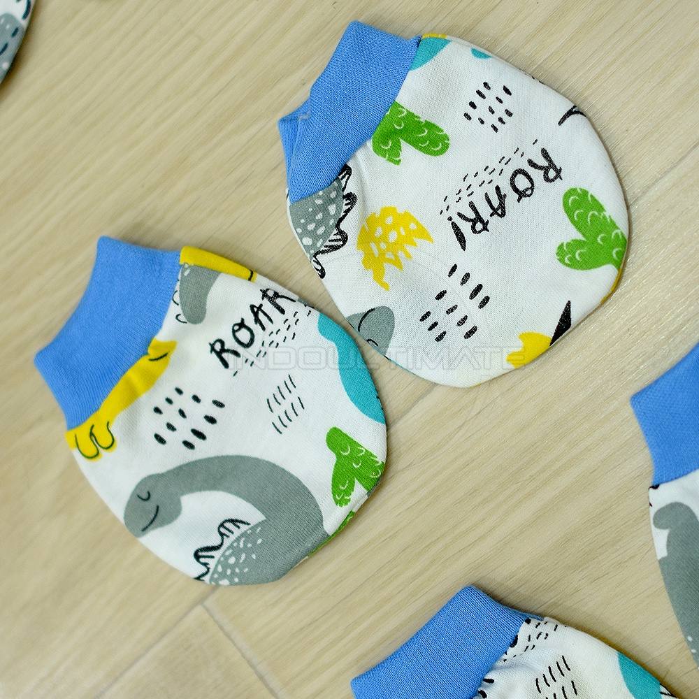 2in1 Sarung Tangan + Sarung Kaki Bayi Newborn ST-09 Sarung Tangan Dan Kaos Kaki Baby New Born Pelindung Tangan Bayi Pelindung Kaki Bayi