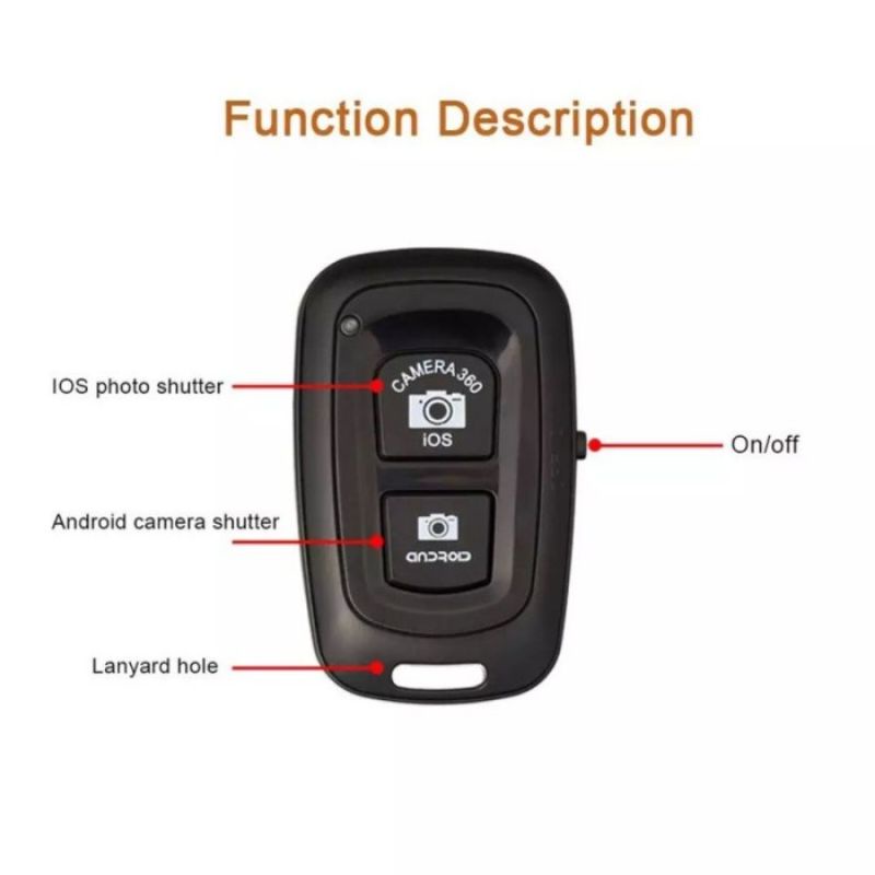 BARA | Tomsis Bluetooth Tombol Narsis Remote Shutter Kamera Andorid IOS TONGSIS